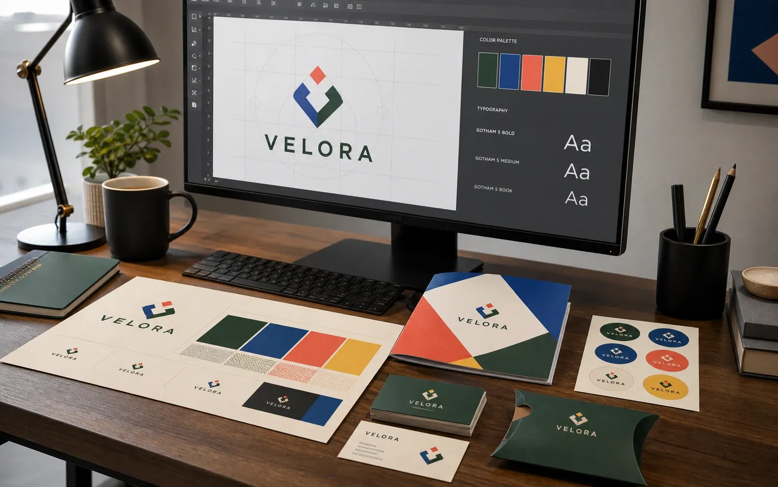 Projeto de identidade visual e design gráfico aplicado a uma marca