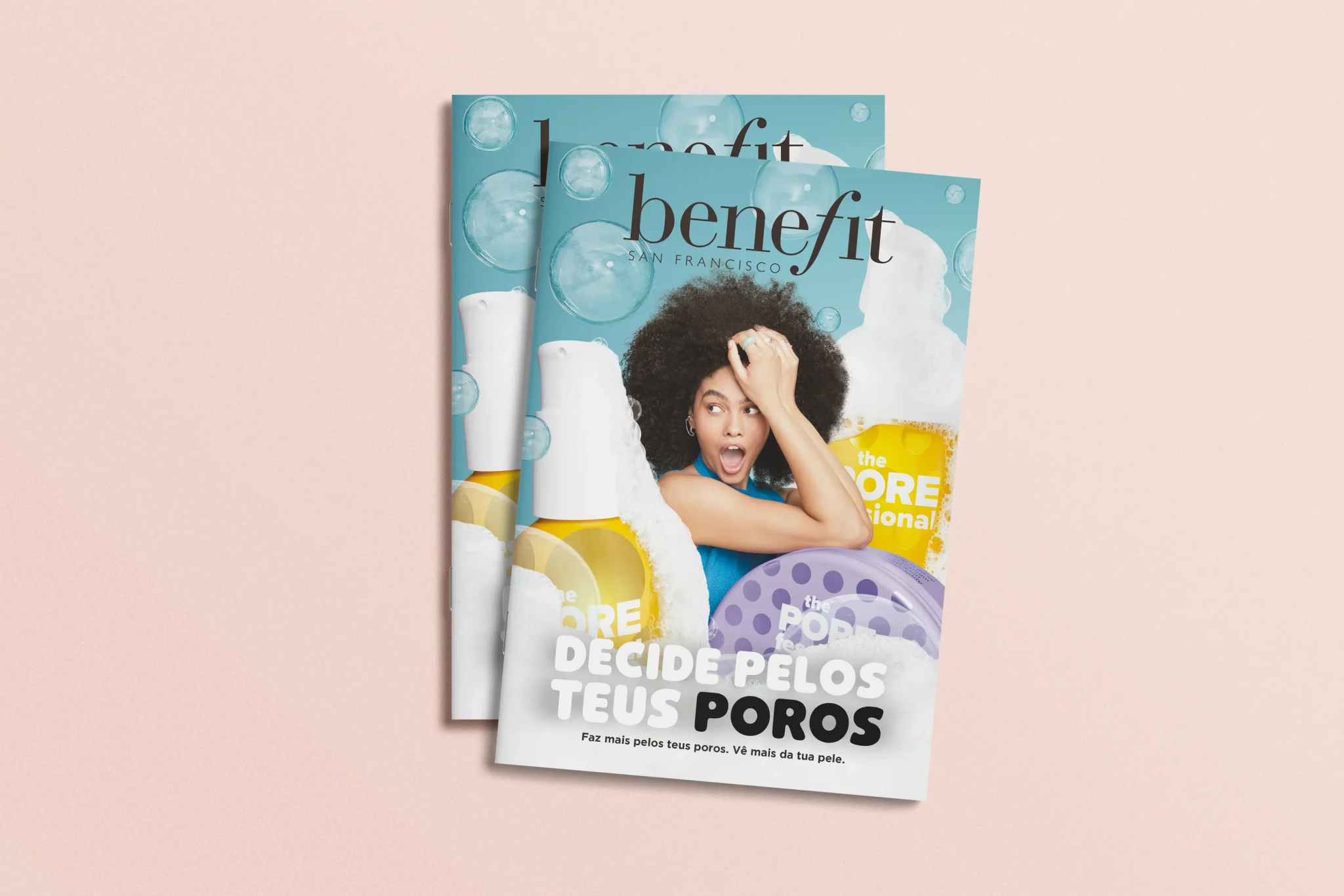 Materiais de comunicação Benefit produzidos para campanha